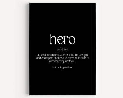 Hero Definition Print - Magic Posters