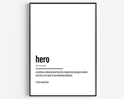 Hero Definition Print - Magic Posters