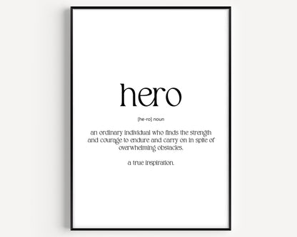 Hero Definition Print - Magic Posters