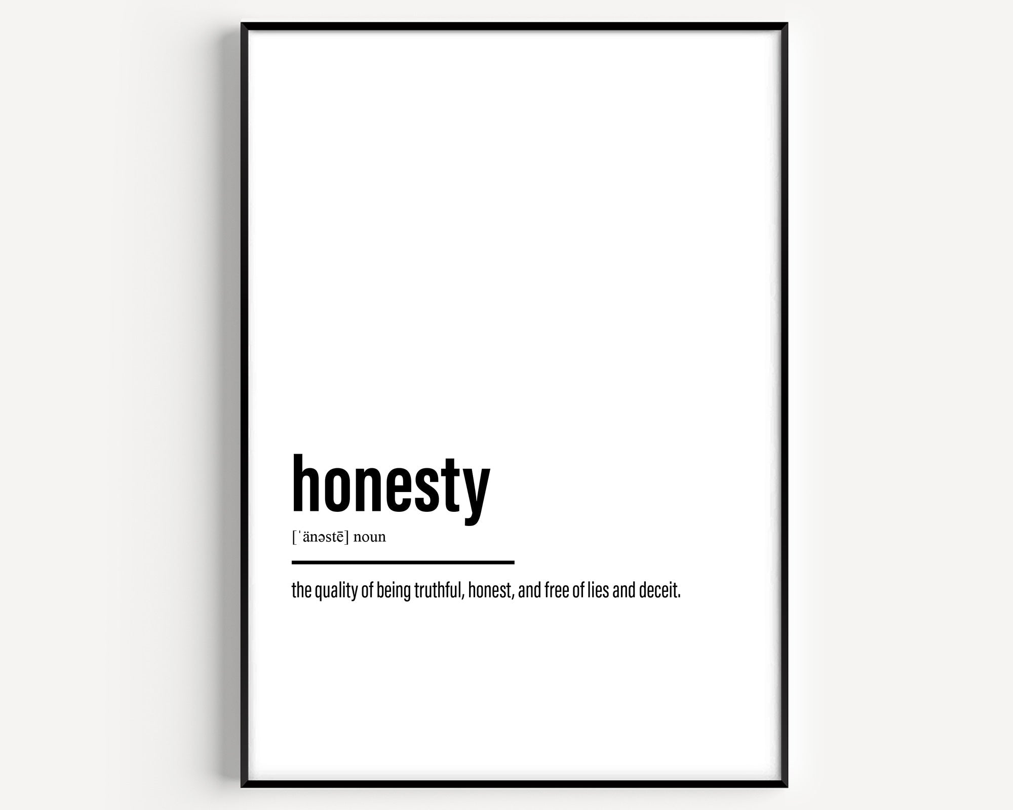 Honesty Definition Print - Magic Posters