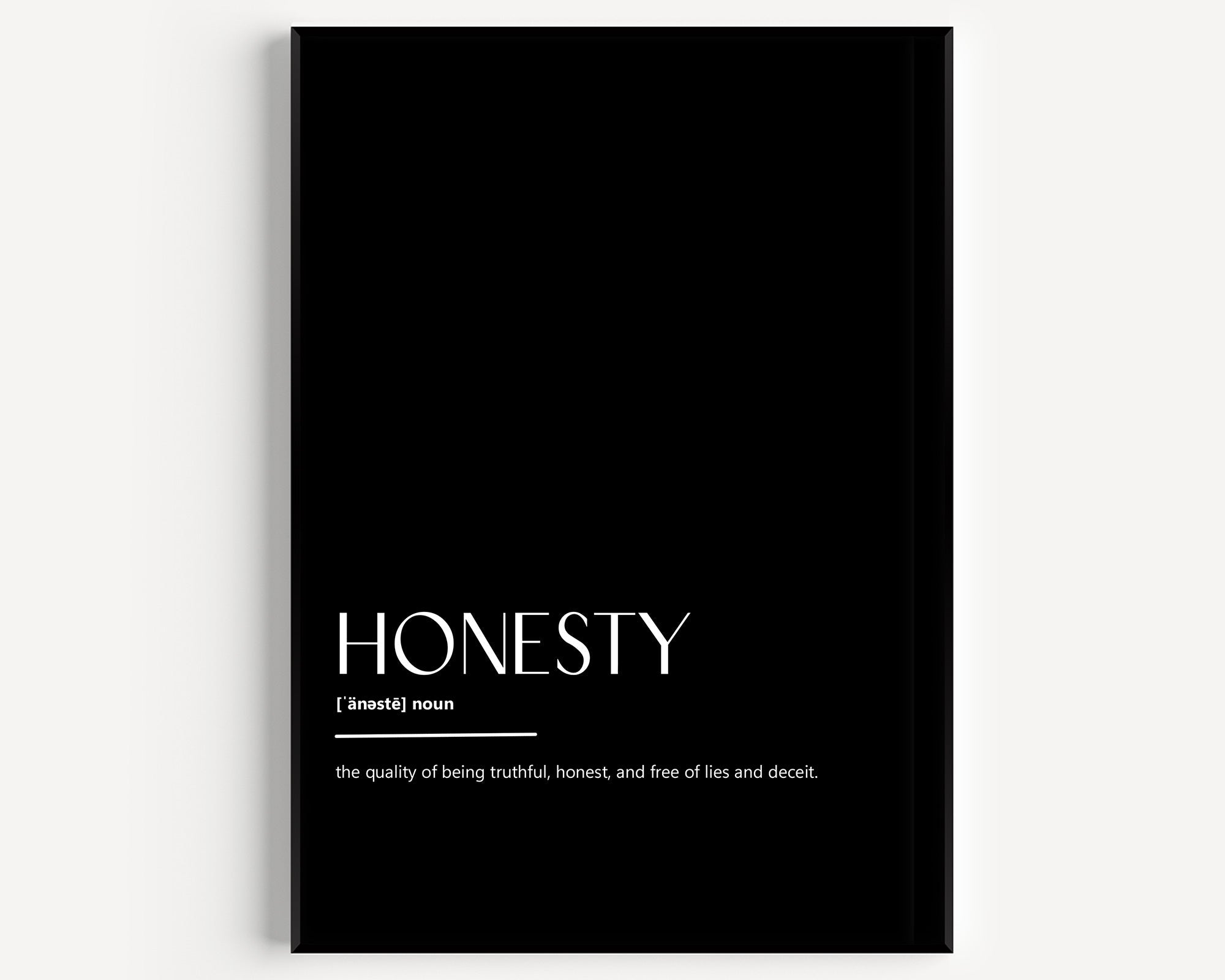 Honesty Definition Print - Magic Posters