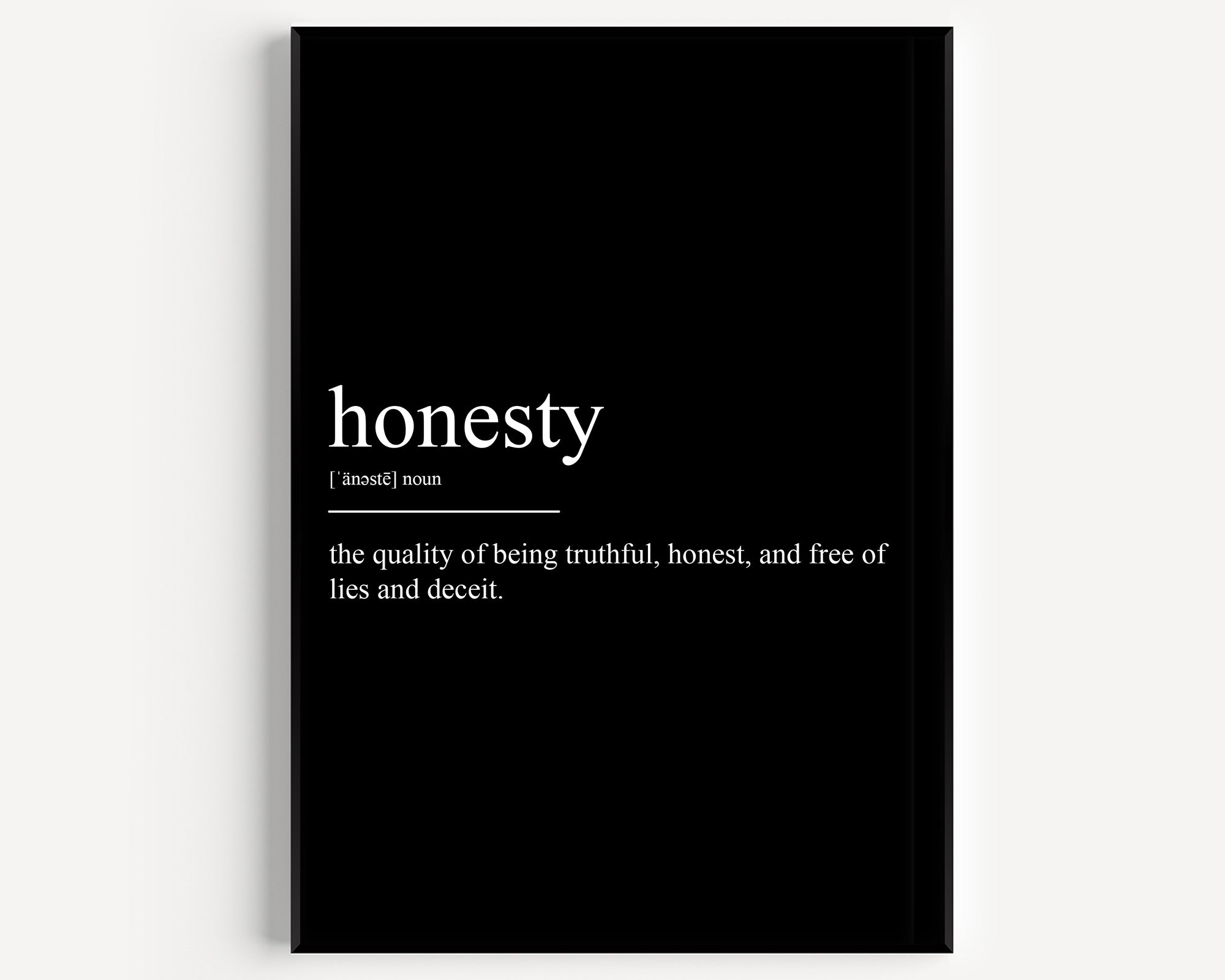 Honesty Definition Print - Magic Posters