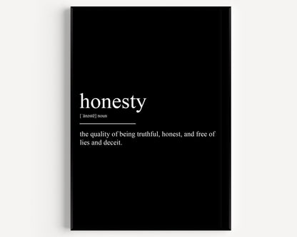 Honesty Definition Print - Magic Posters