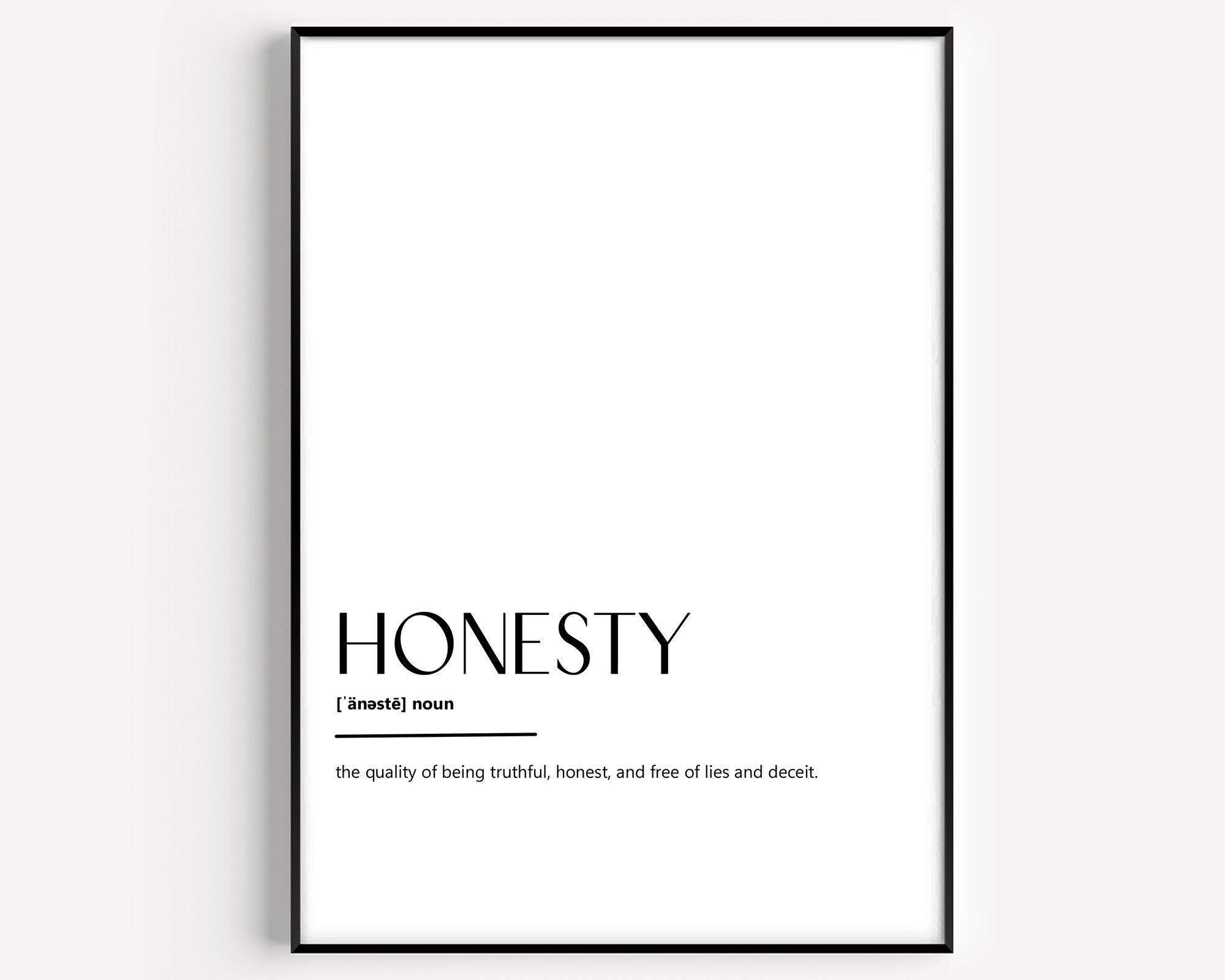 Honesty Definition Print - Magic Posters