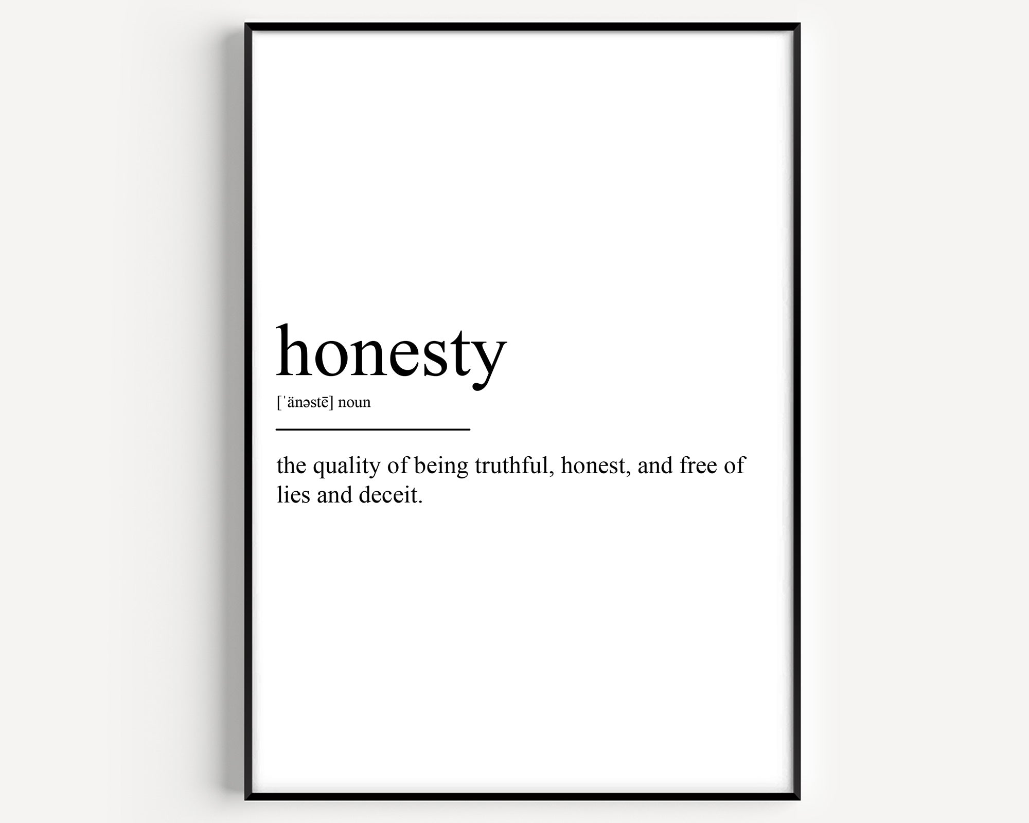 Honesty Definition Print - Magic Posters