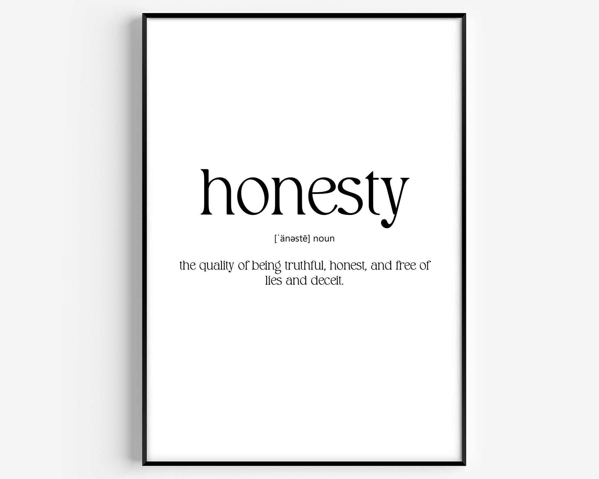 Honesty Definition Print - Magic Posters