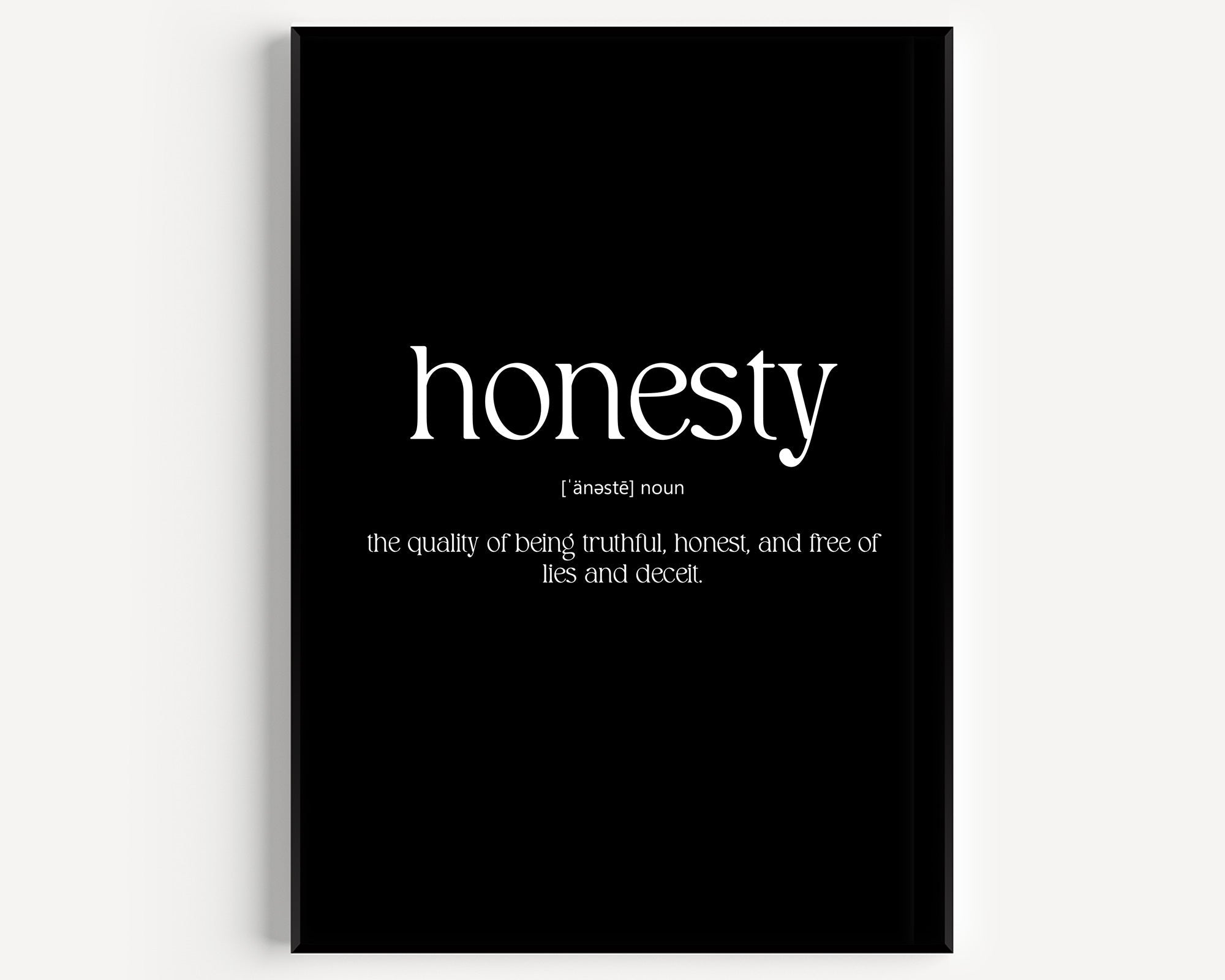 Honesty Definition Print - Magic Posters