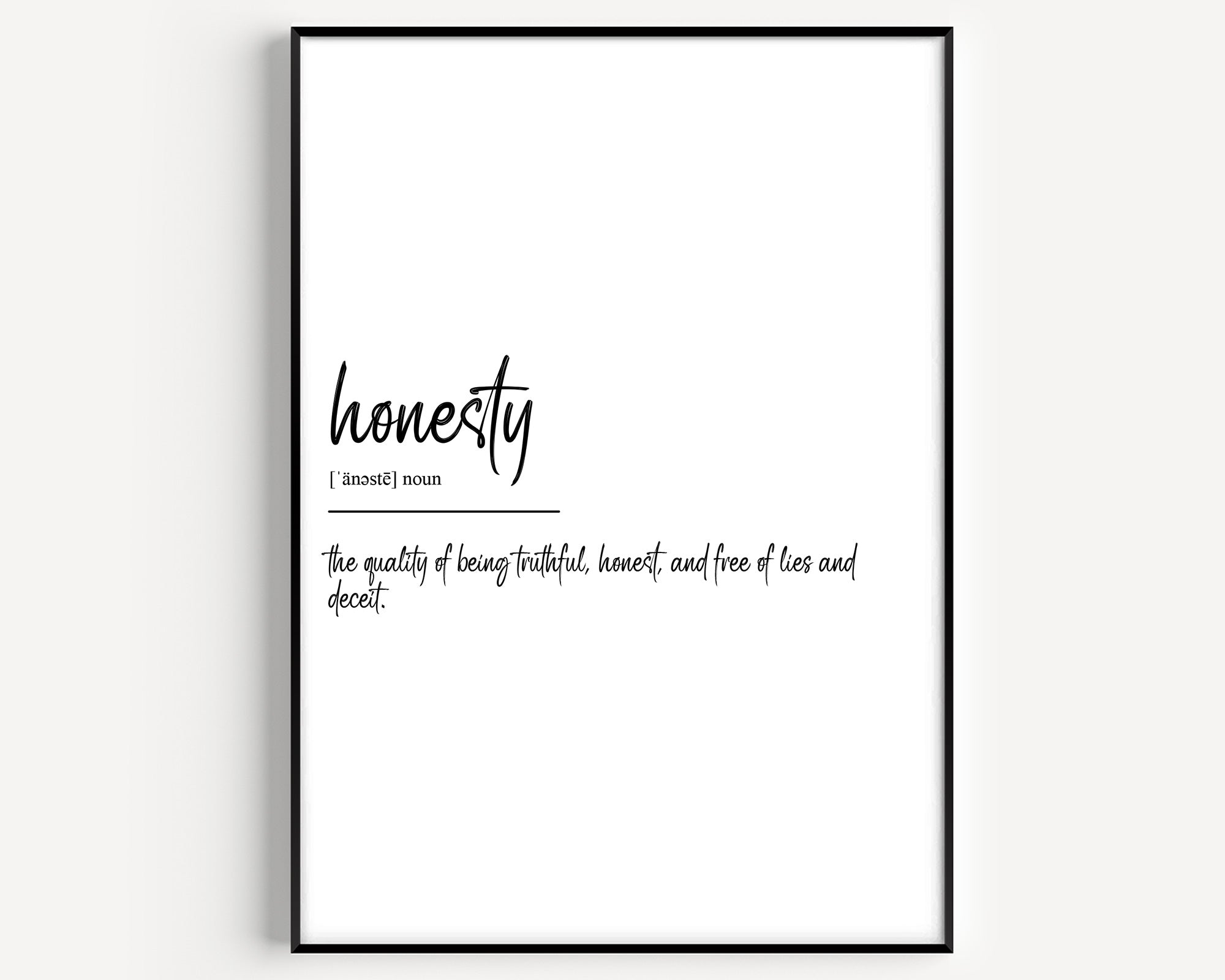 Honesty Definition Print - Magic Posters