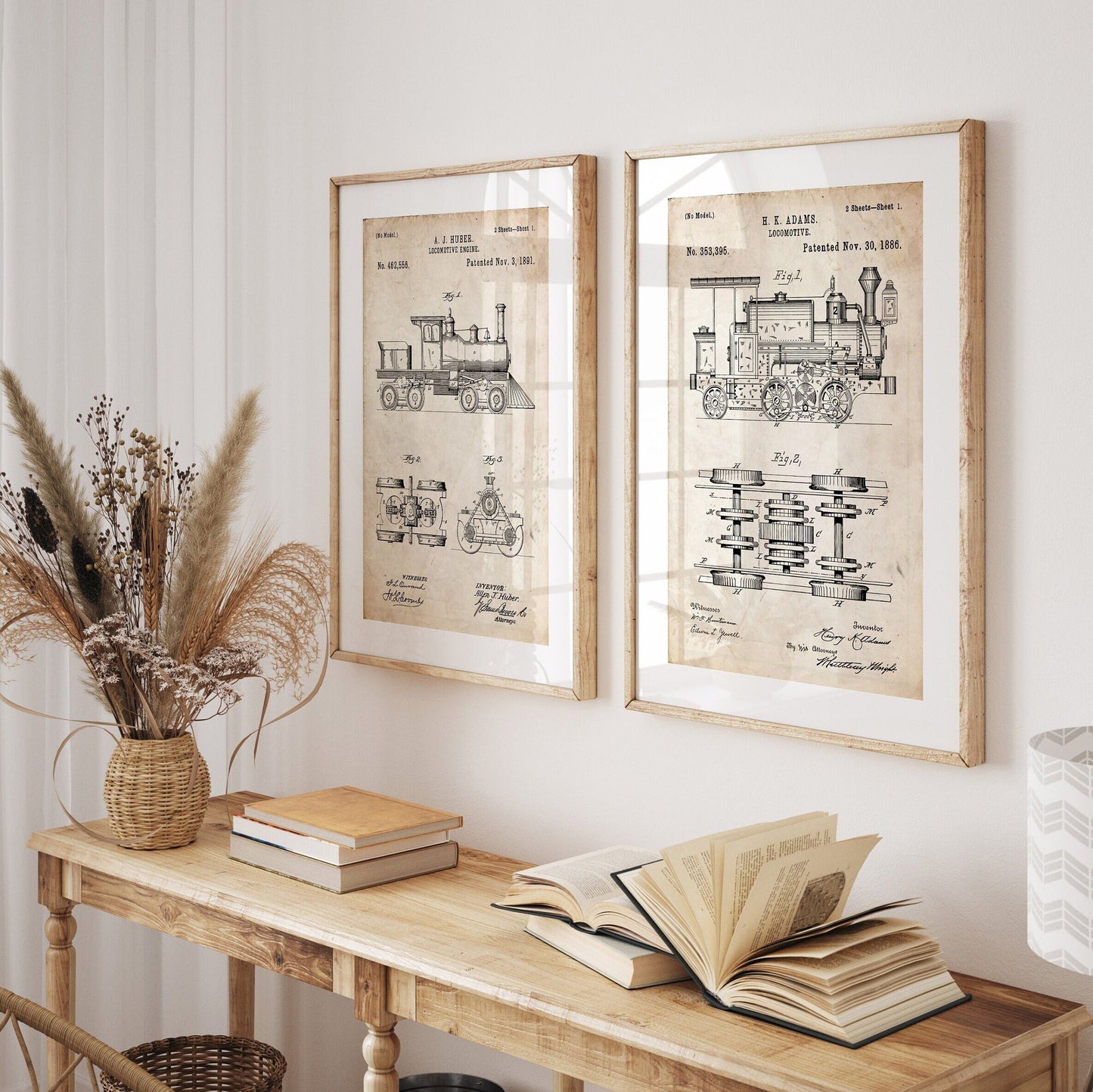 Train Set Of 2 Patent Prints - Magic Posters