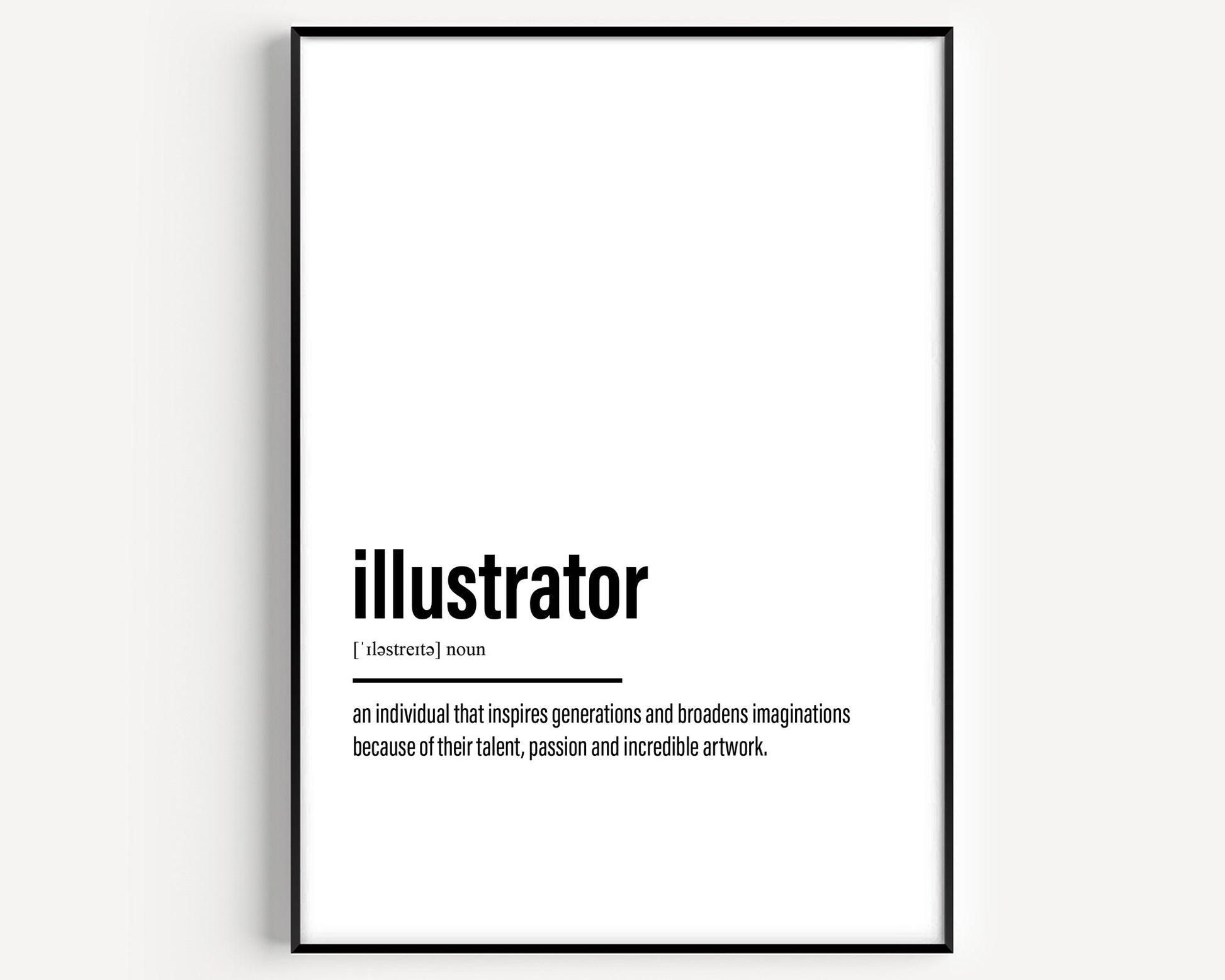 Illustrator Definition Print - Magic Posters