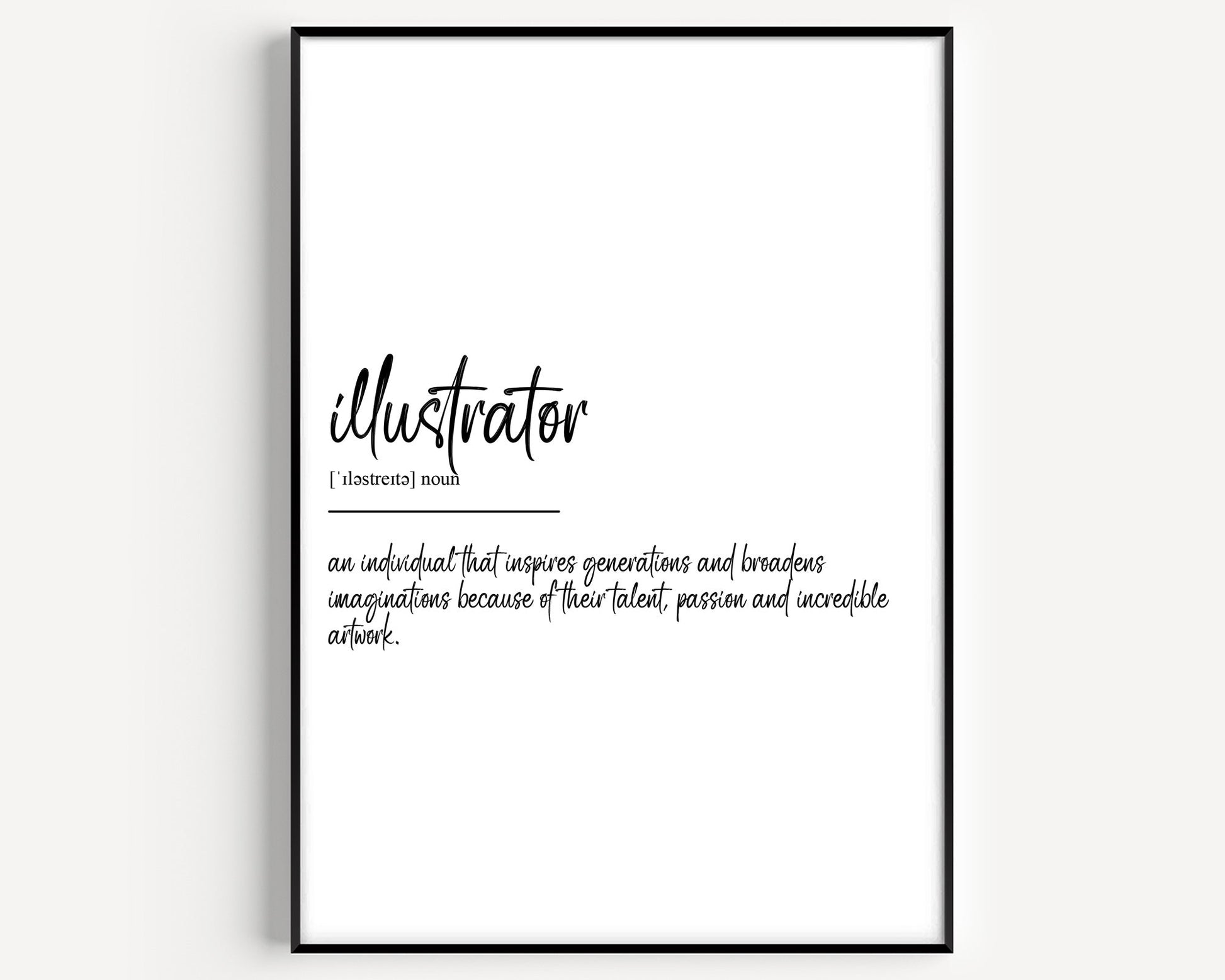 Illustrator Definition Print - Magic Posters