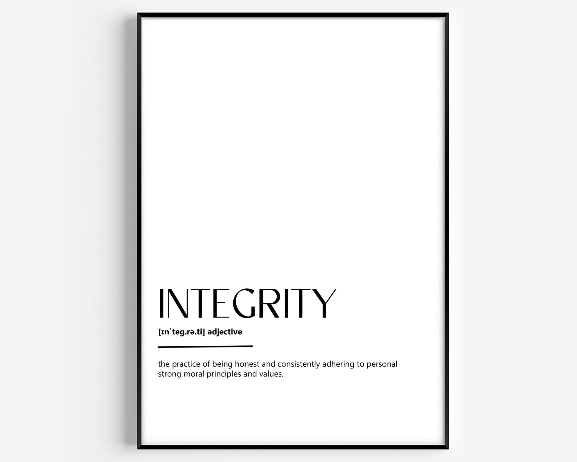 Integrity Definition Print - Version 2 - Magic Posters