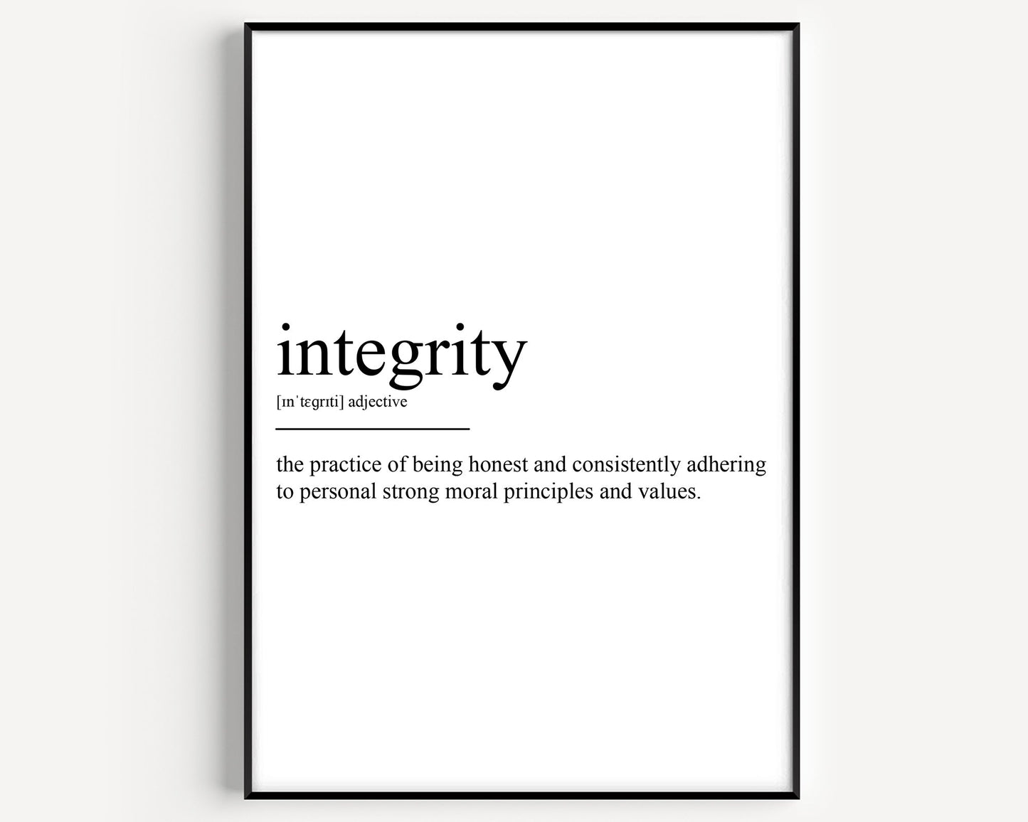 Integrity Definition Print - Version 2 - Magic Posters