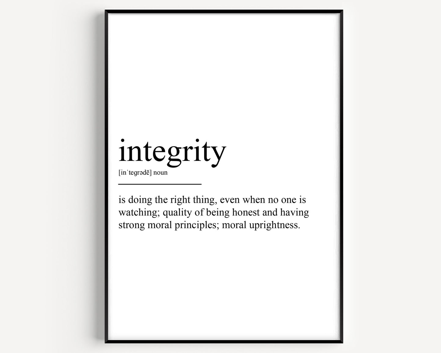 Integrity Definition Print - Version 3 - Magic Posters