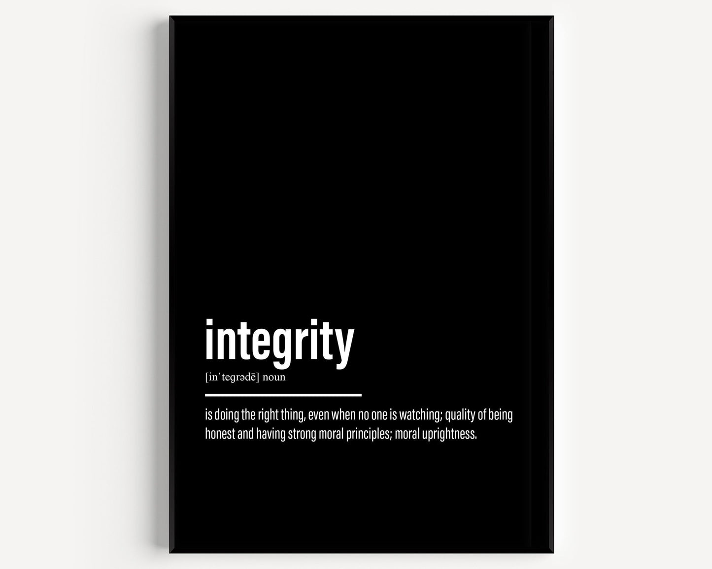 Integrity Definition Print - Version 3 - Magic Posters