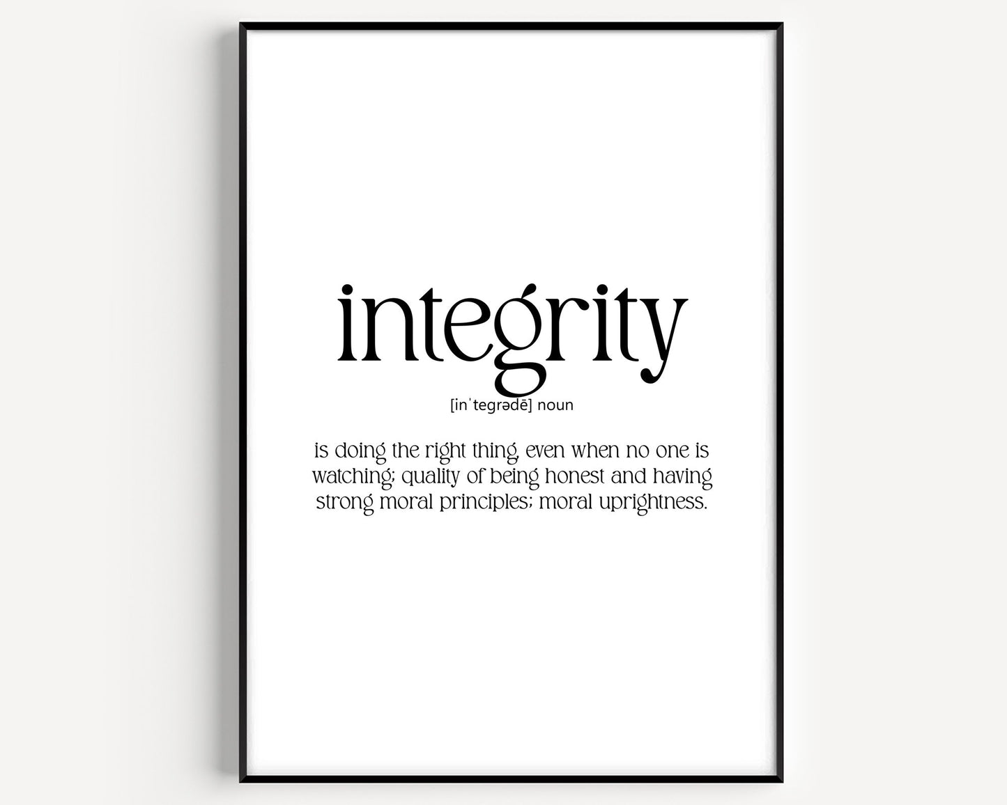 Integrity Definition Print - Version 3 - Magic Posters