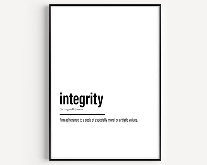 Integrity Definition Print - Version 4 - Magic Posters