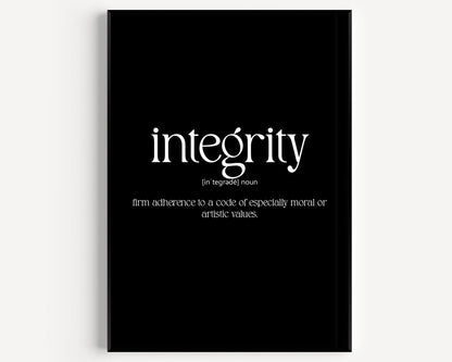 Integrity Definition Print - Version 4 - Magic Posters