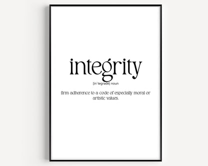 Integrity Definition Print - Version 4 - Magic Posters