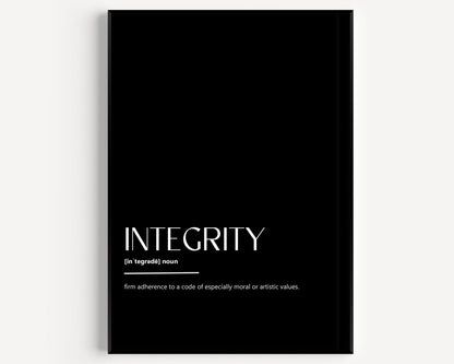 Integrity Definition Print - Version 4 - Magic Posters