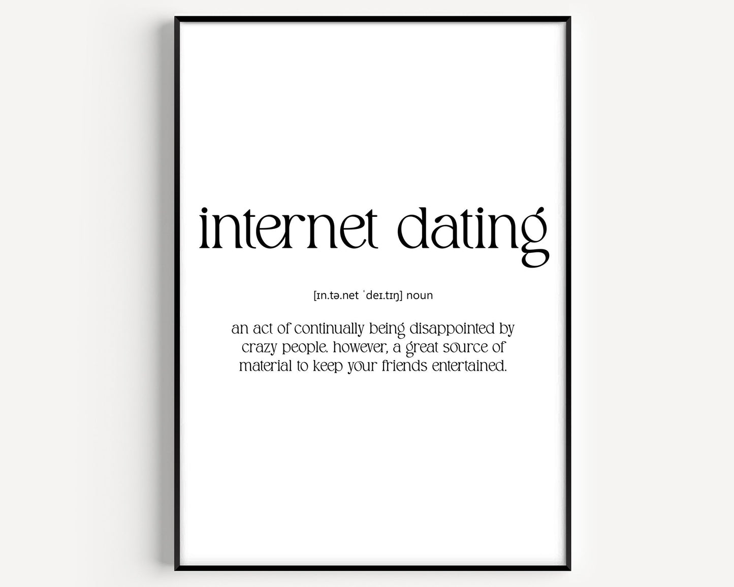 Internet Dating Definition Print - Magic Posters