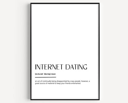 Internet Dating Definition Print - Magic Posters