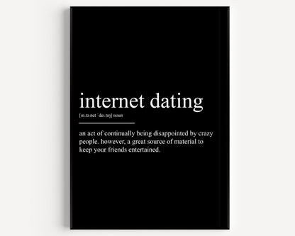 Internet Dating Definition Print - Magic Posters