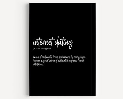 Internet Dating Definition Print - Magic Posters