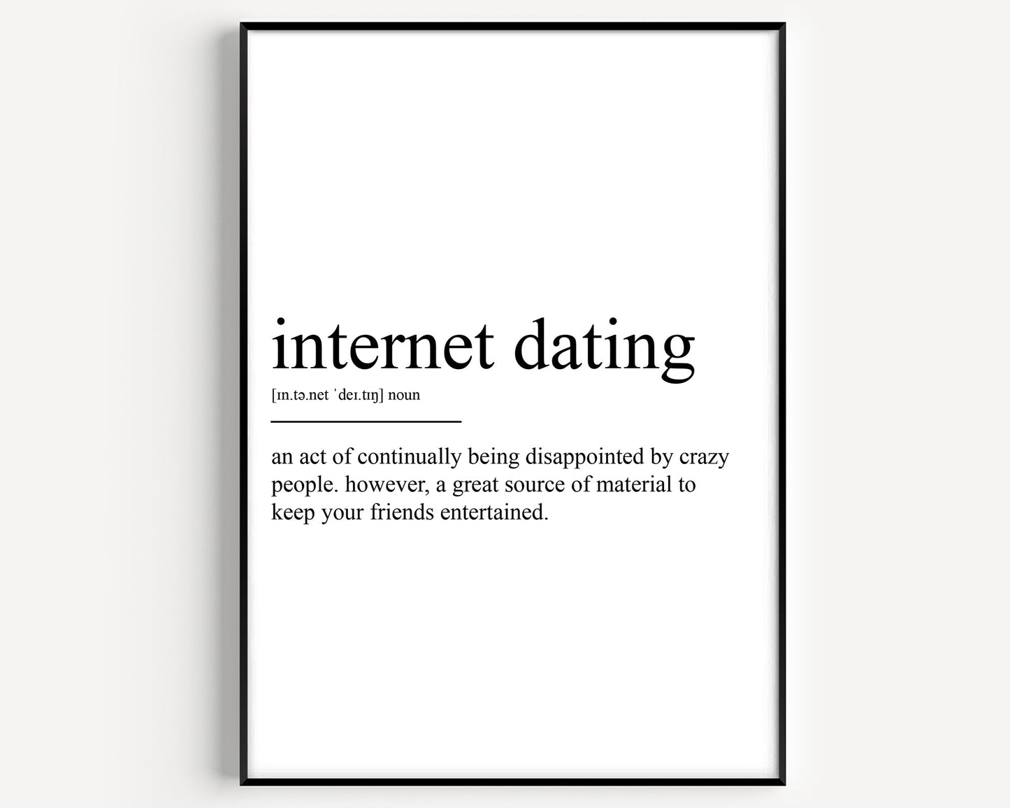 Internet Dating Definition Print - Magic Posters