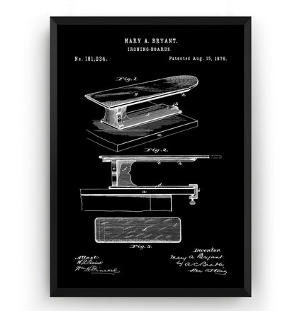 Ironing Board 1876 Patent Print - Magic Posters