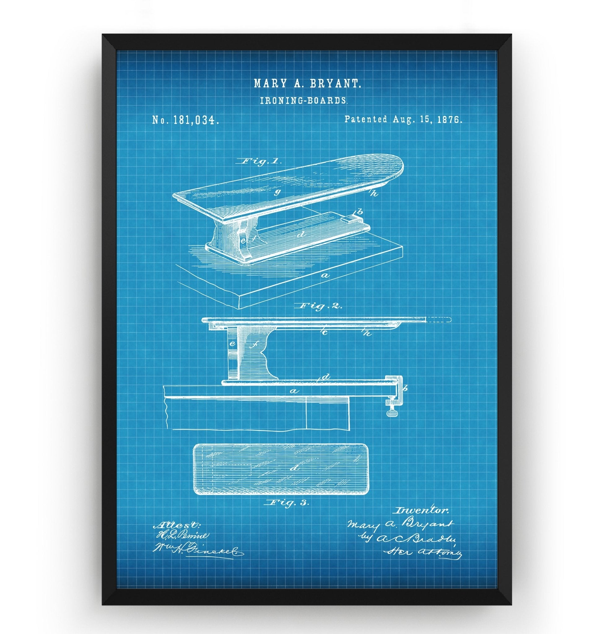 Ironing Board 1876 Patent Print - Magic Posters