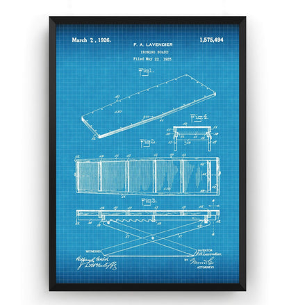 Ironing Board 1925 Patent Print - Magic Posters