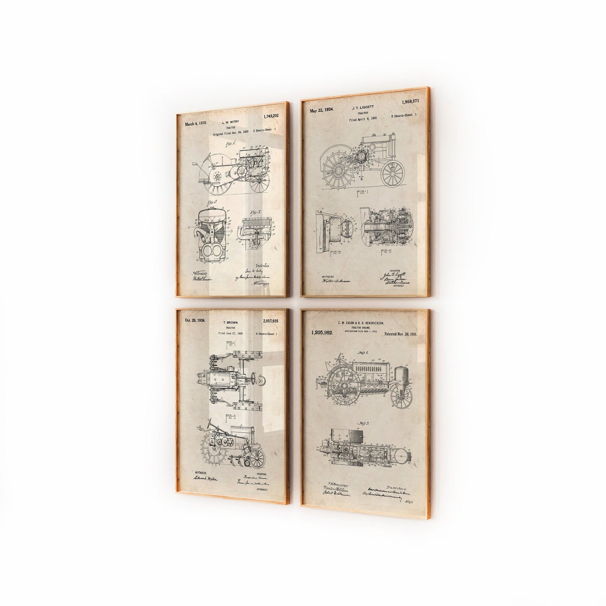 John Deere Tractor Set Of 4 Patent Prints - Magic Posters