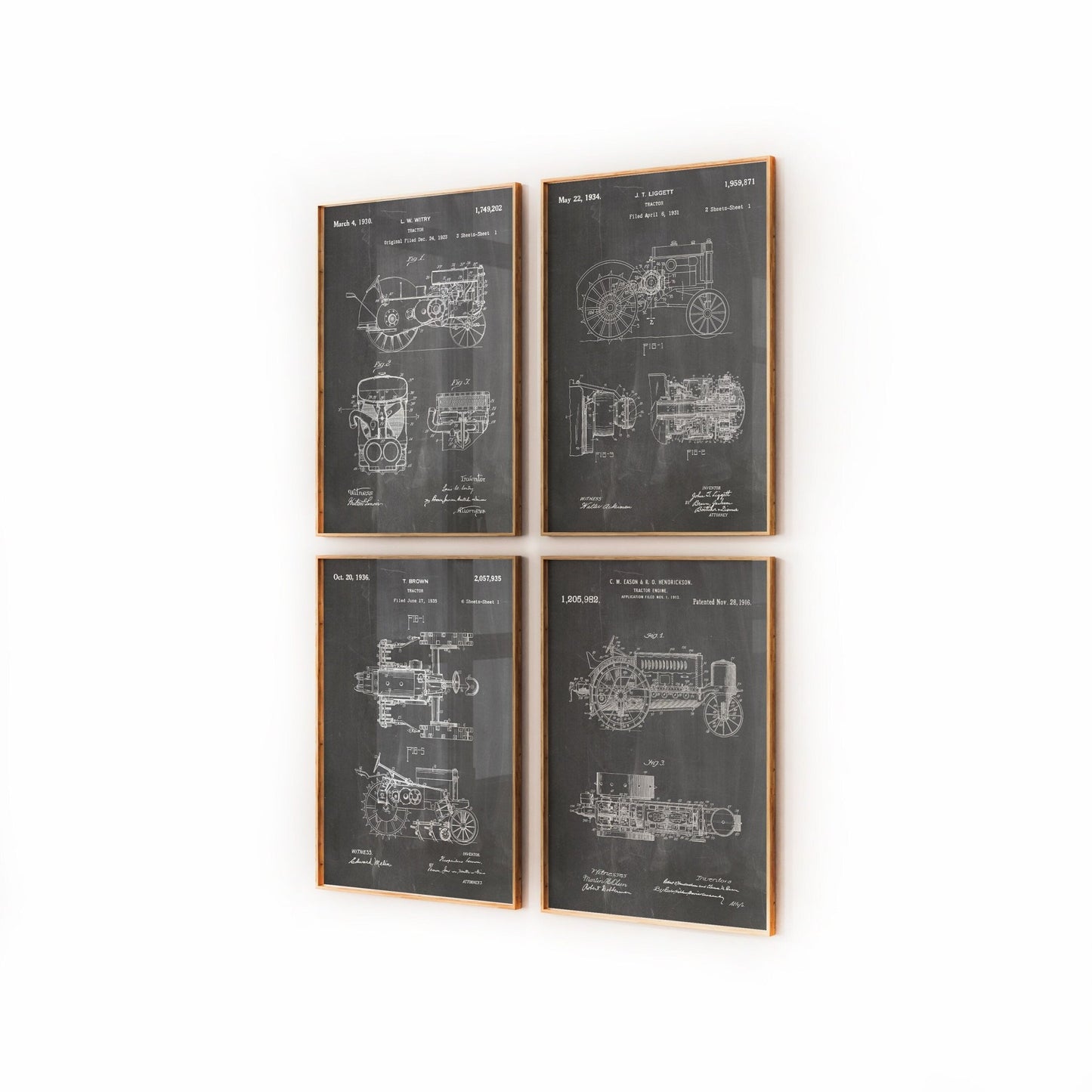 John Deere Tractor Set Of 4 Patent Prints - Magic Posters