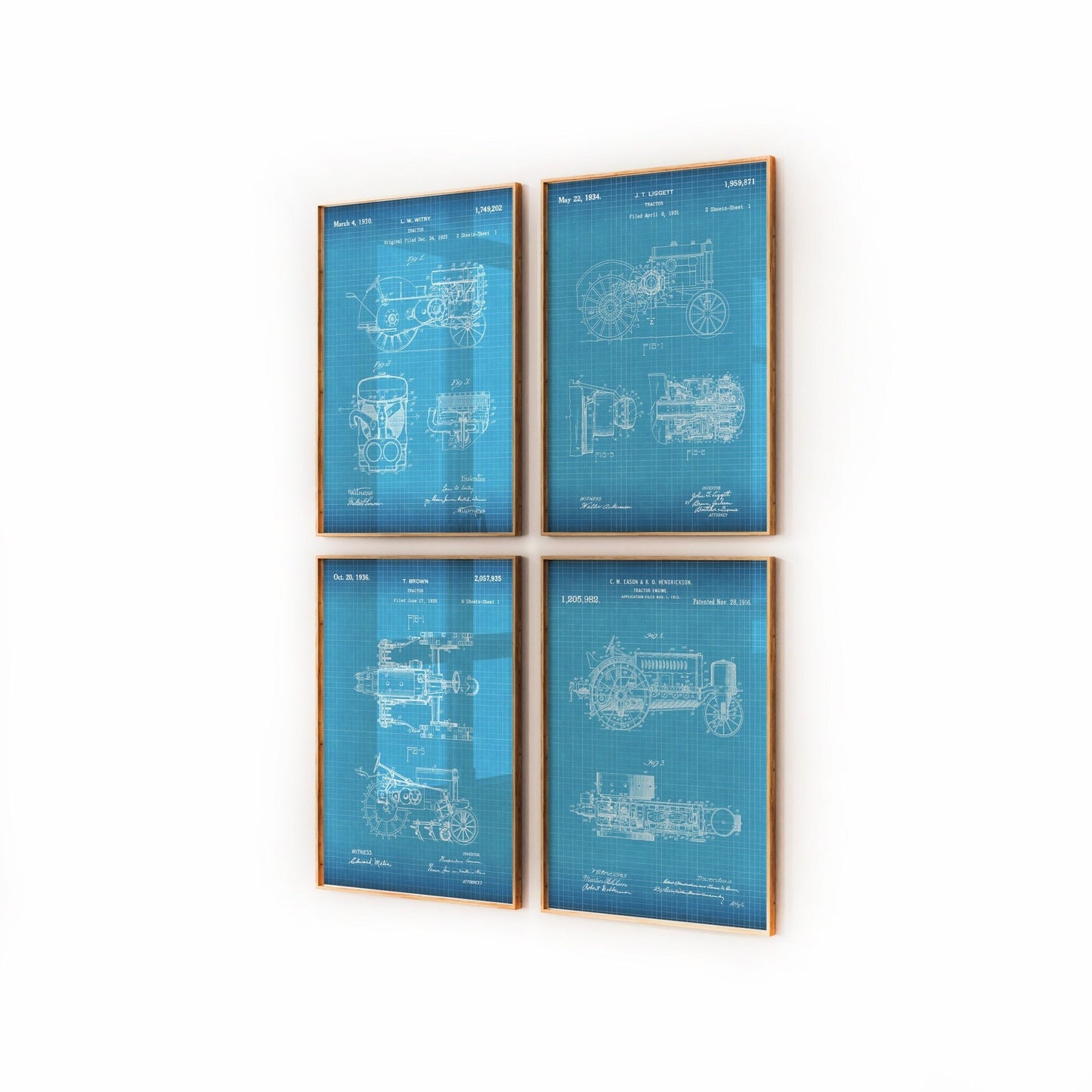 John Deere Tractor Set Of 4 Patent Prints - Magic Posters