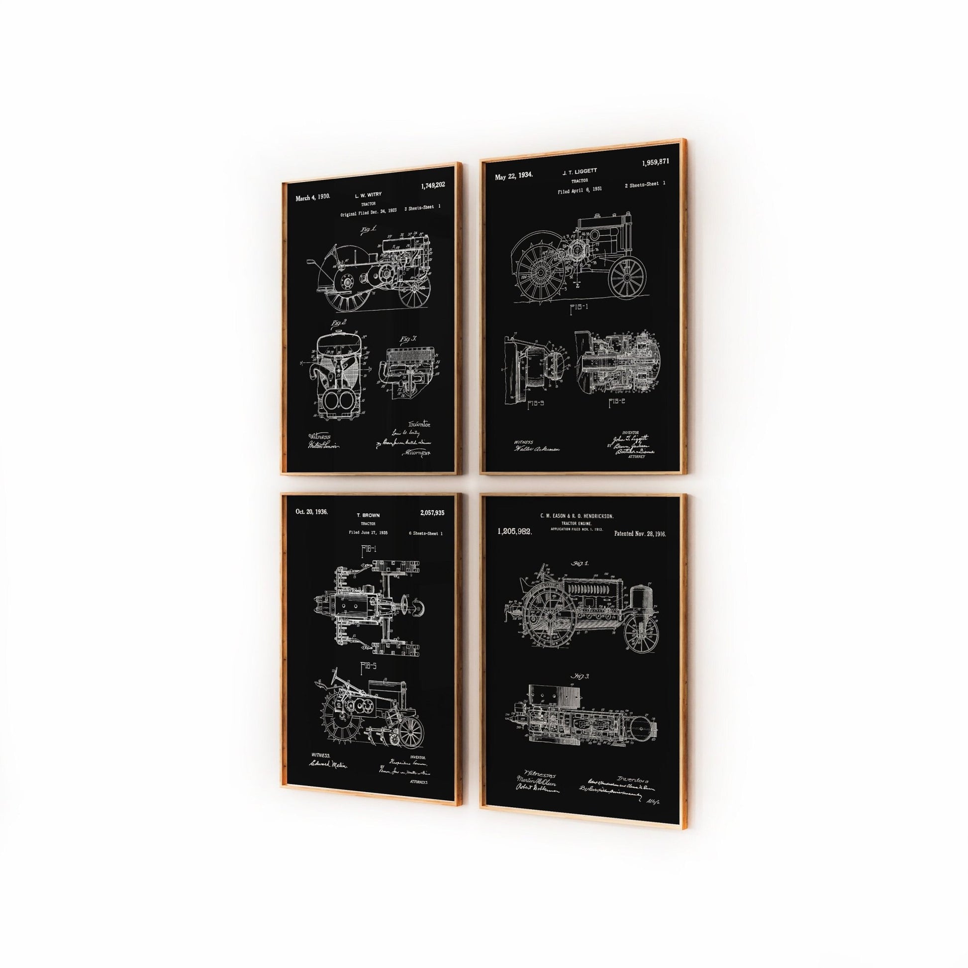 John Deere Tractor Set Of 4 Patent Prints - Magic Posters