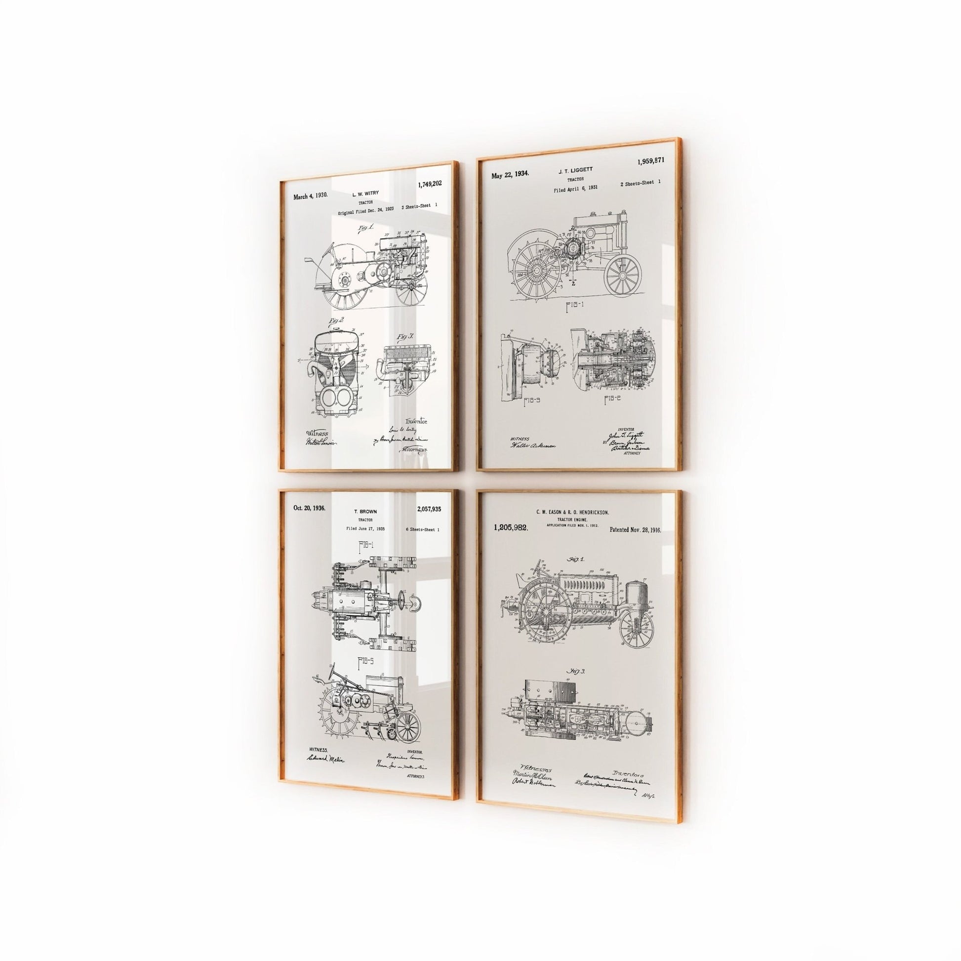 John Deere Tractor Set Of 4 Patent Prints - Magic Posters