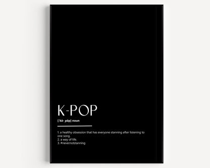 K-pop Definition Print - Magic Posters