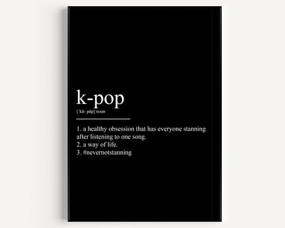 K-pop Definition Print - Magic Posters