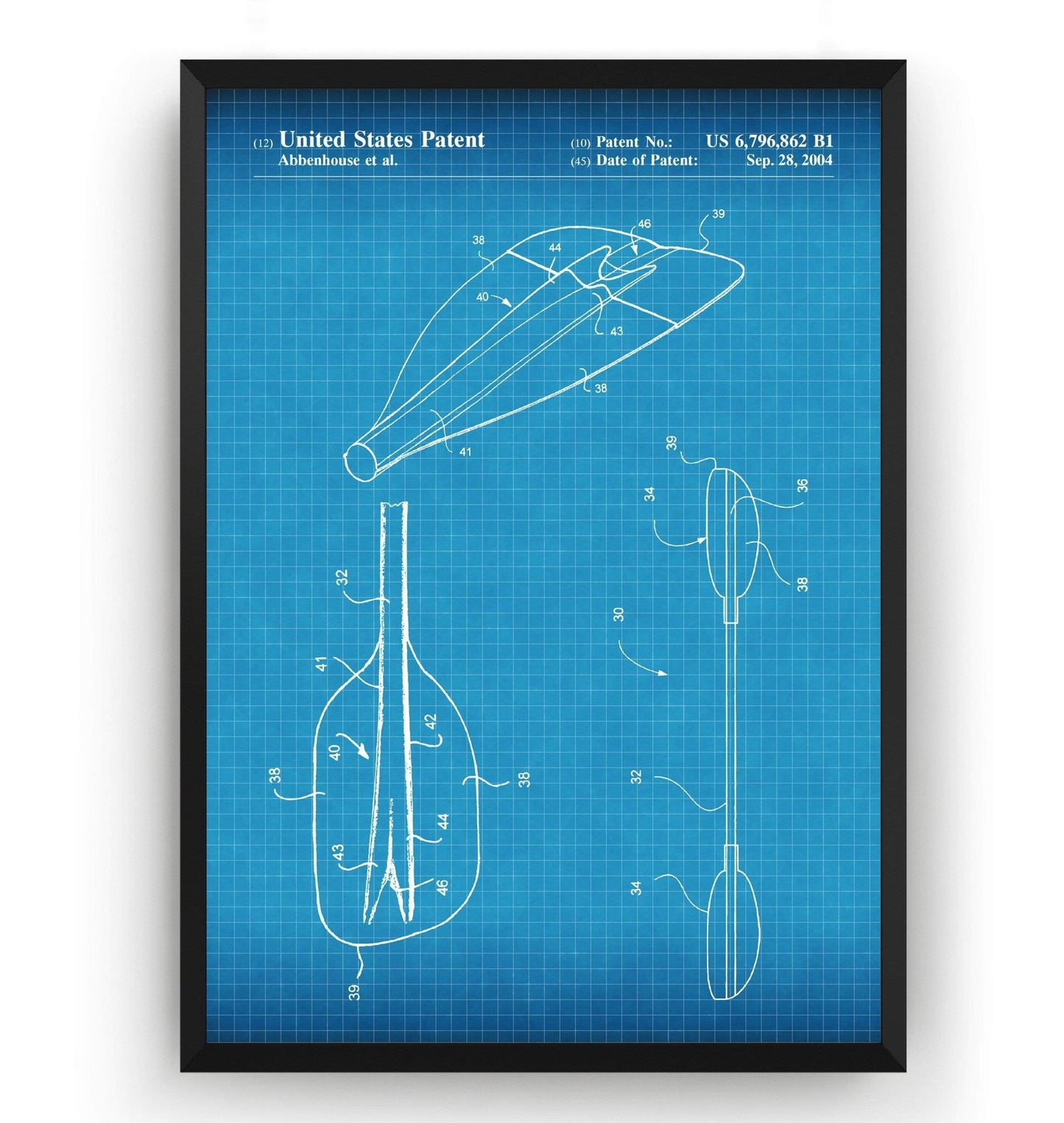 Kayak Paddle Patent Print - Magic Posters