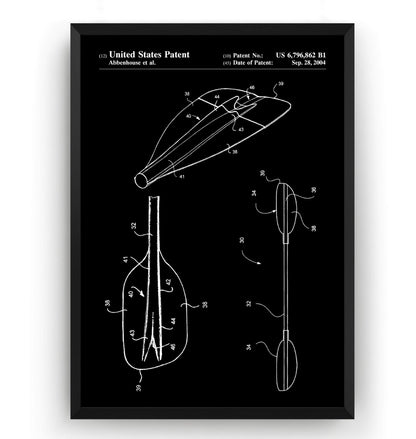 Kayak Paddle Patent Print - Magic Posters