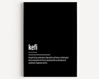 Kefi Definition Print - Magic Posters