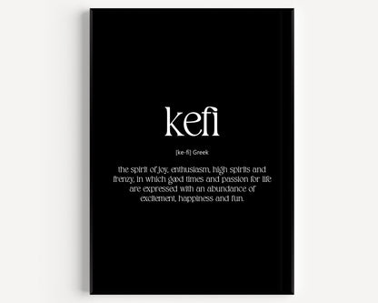 Kefi Definition Print - Magic Posters