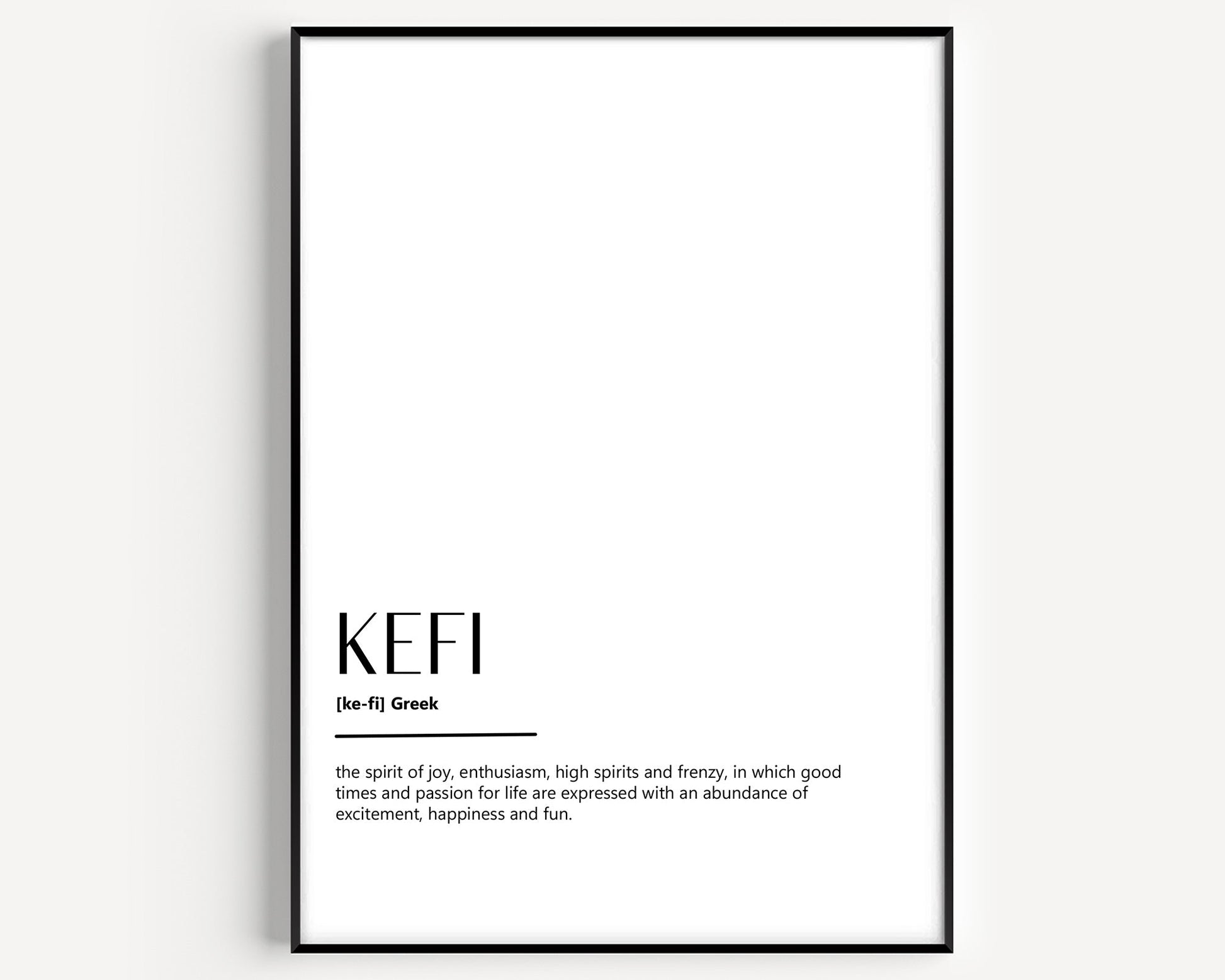 Kefi Definition Print - Magic Posters