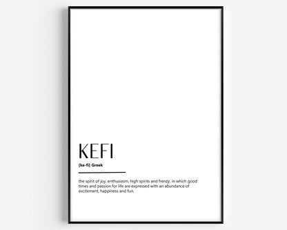 Kefi Definition Print - Magic Posters