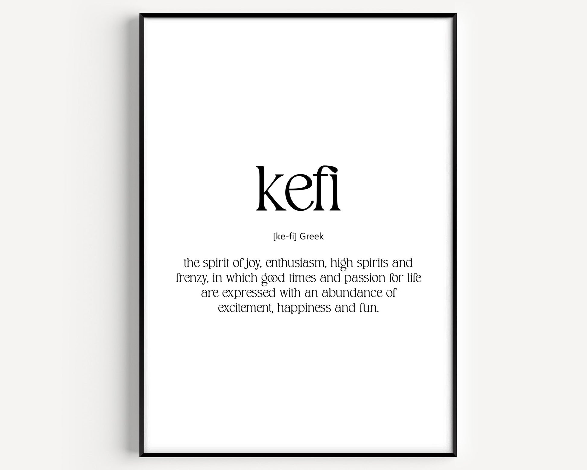 Kefi Definition Print - Magic Posters