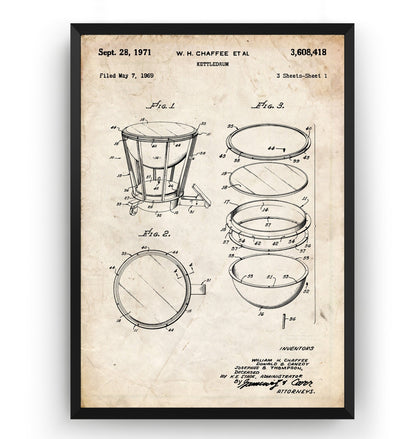 Kettledrum 1971 Patent Print - Magic Posters