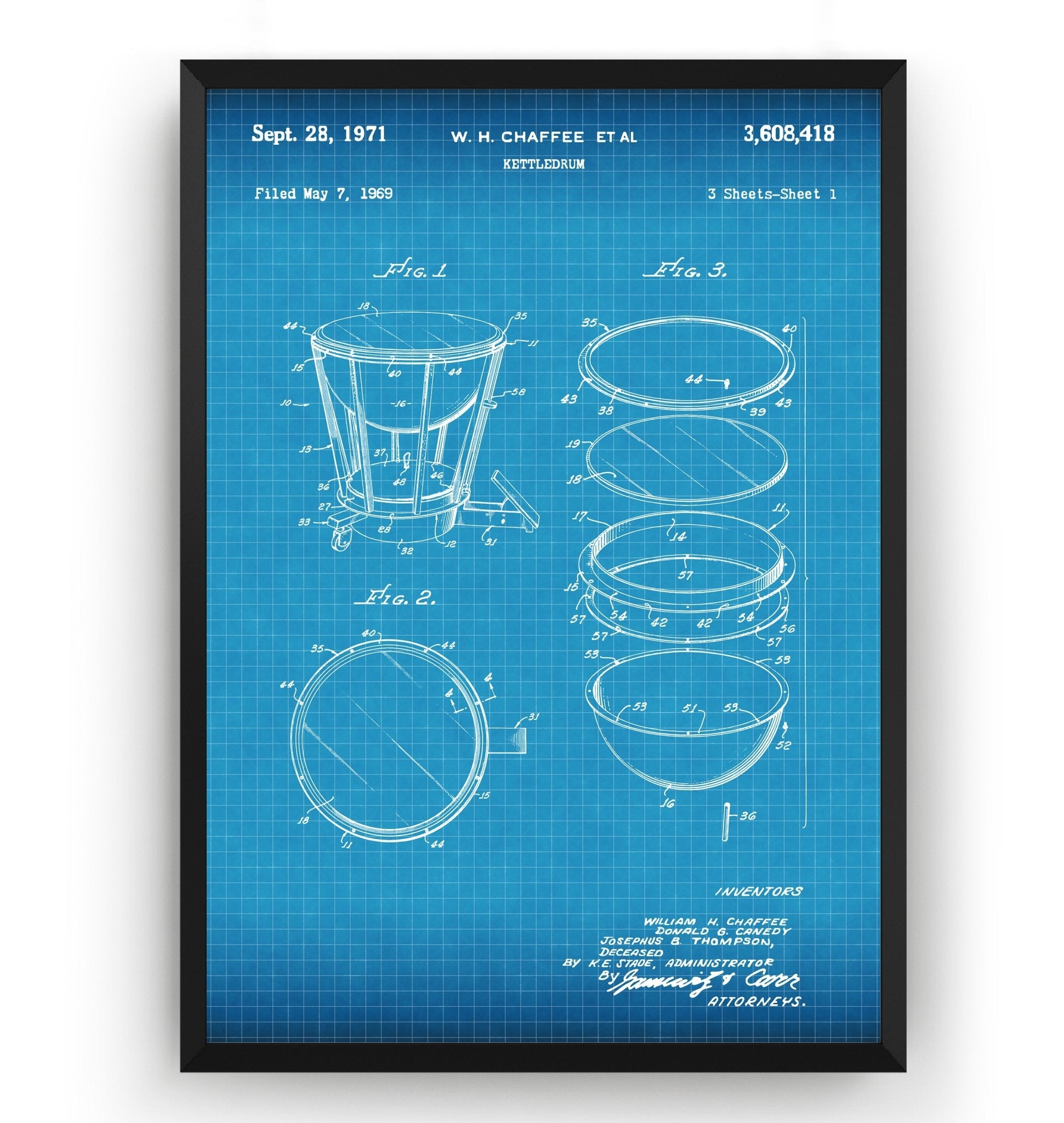 Kettledrum 1971 Patent Print - Magic Posters