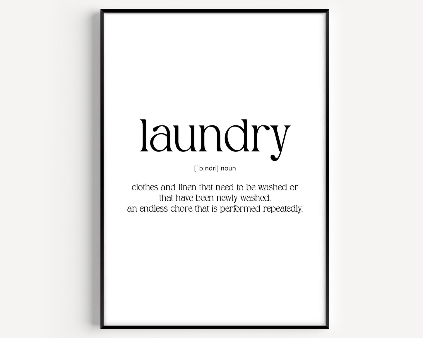 Laundry Definition Print - Magic Posters