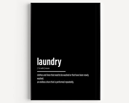 Laundry Definition Print - Magic Posters